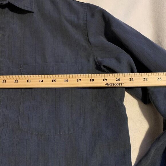 Urban Rags Mens Shirt Long Sleeve Size Large Dark Blue Stitching Defect - Picture 5 of 8